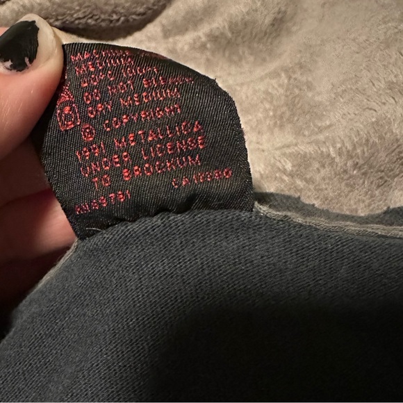 Vintage 1991 Faded Metallica “Ride the Lightning” Band Graphic Tee Men’s XL - Picture 4 of 11